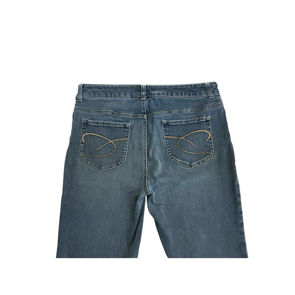 Chico's Platinum Denim Women's Medium Wash Mid-Rise Straight Leg Jeans SZ 1 US 8 - Picture 4 of 9